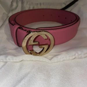 Pink Gucci belt